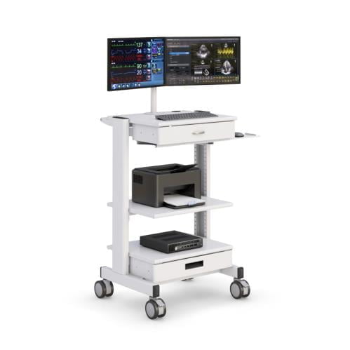 772284 computer mobile medical cart with wheels