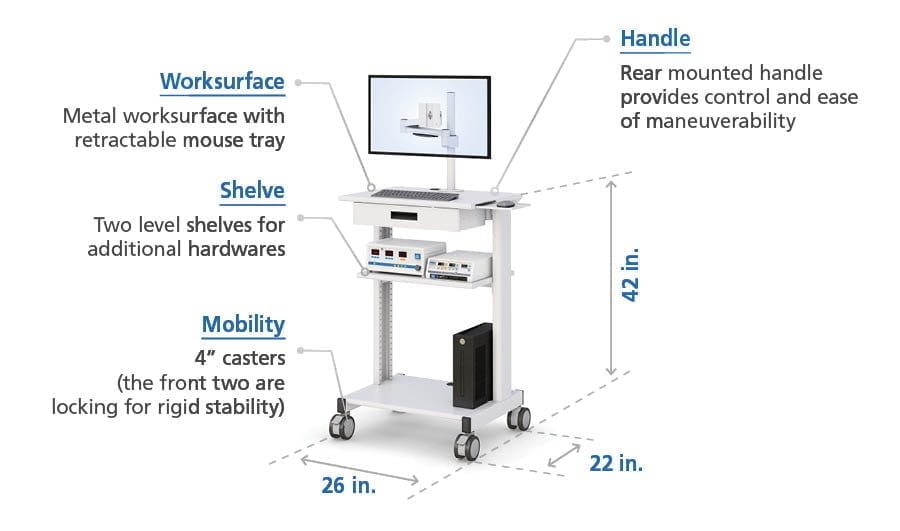 Características de la mesa de ordenador del hospital