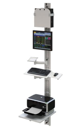772289 height adjustable wall mounted computer station