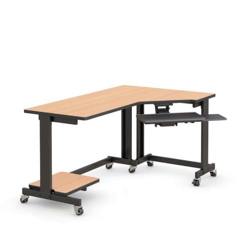 772305 ergonomic height adjustable corner computer table