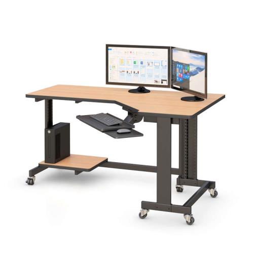 772305 l shape ergonomic corner computer table