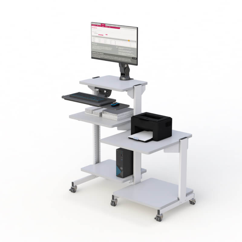 772309 Mobile Rolling Multi Tray Desk