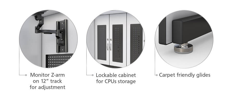 Recessed Security Monitor Desk Console details details