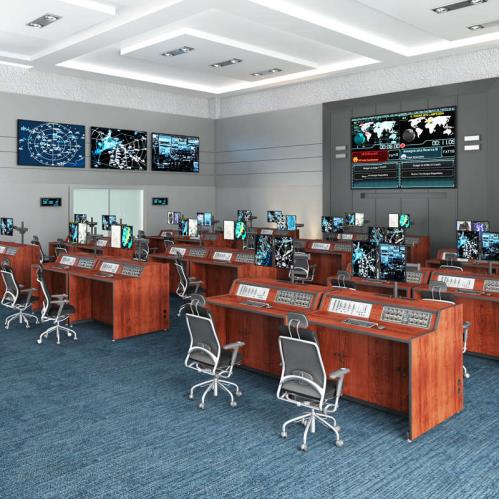 772319 control room security surveillance console