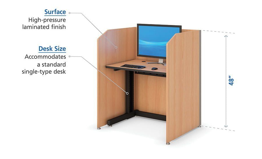study table carrel partition with laminated finish