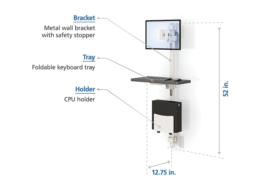Wall Mounted Pole-type Computer Workstation Design Specifications