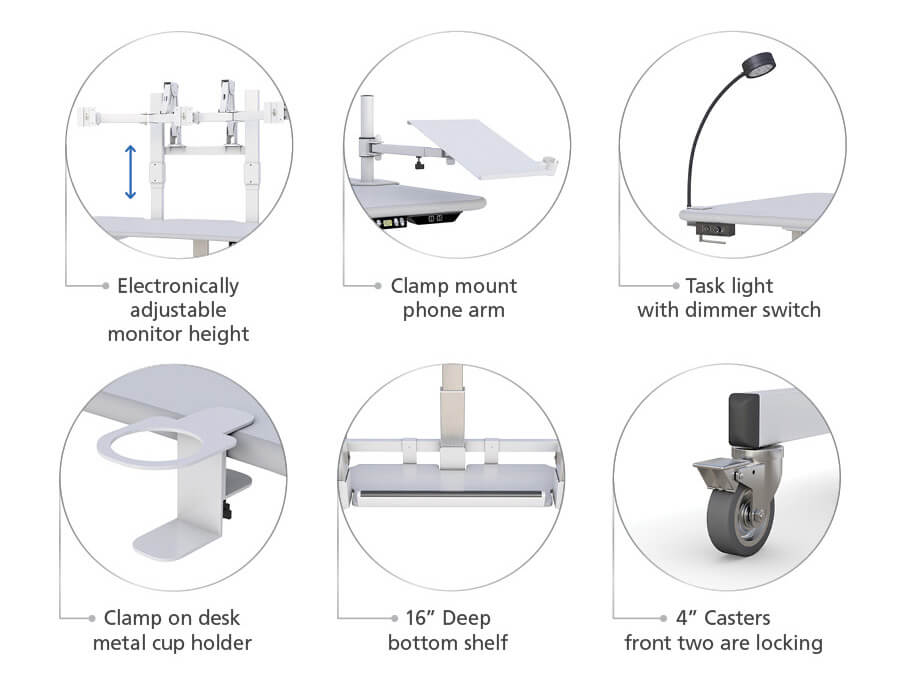 Adjustable Uplift Sit to Stand Desk Features