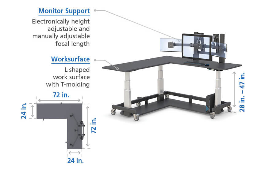 Radiology Reading Room Solution Desk Specs