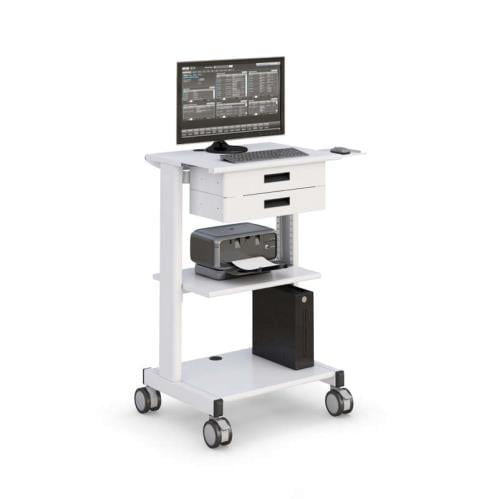 772400 adjustable medical computer cart
