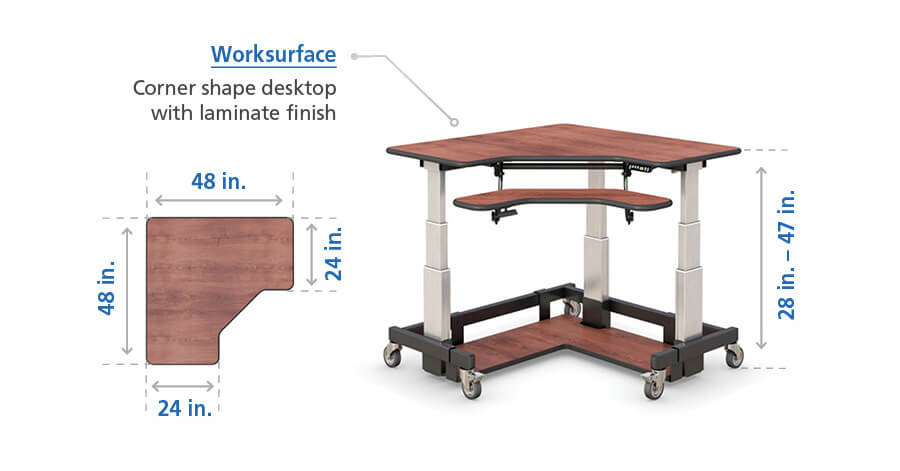 Electric Lift Corner Computer Desk specifications