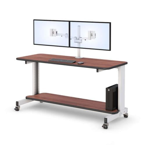 772439 ergo standing computer workstation with dual monitor mounts