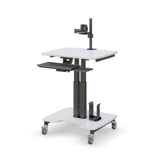 772443 comfortable medical computer stand on wheels