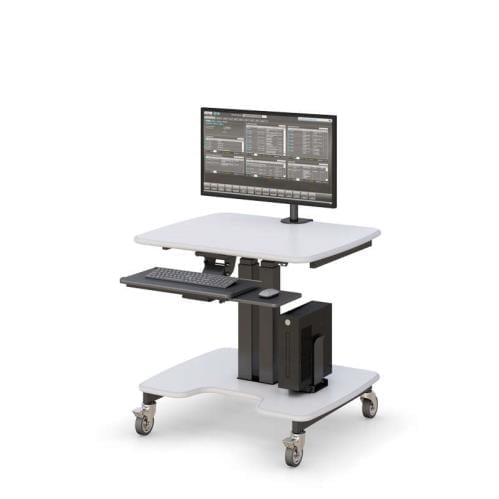 772443 ergonomic medical computer stand on wheels