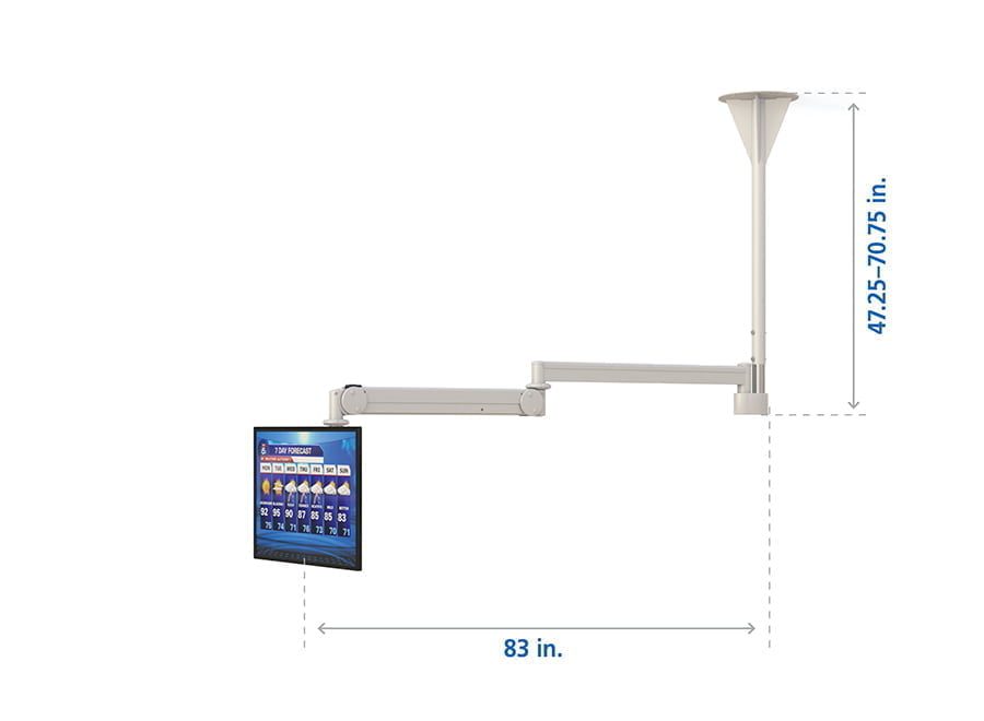 Ceiling Mounted LCD Monitor Arm specifications