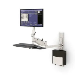 772483 wall mounted computer display workstation with cpu holder