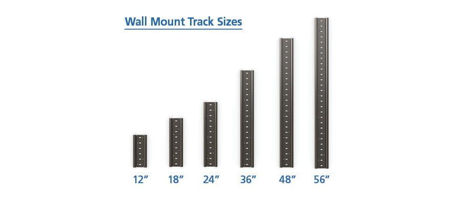 Dual Monitor Wall Mount track mount options