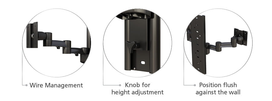 Dual Monitor Wall Mount practical features