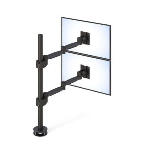 772498 double adjustable arm monitor stand