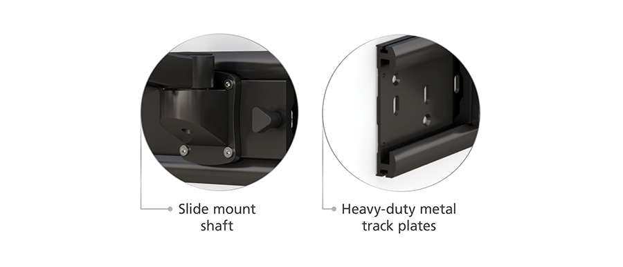 Wall Track Mounted with Four Z-Arm Monitor More Features