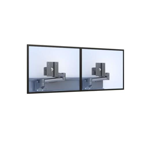 772501 wall mounted dual monitor arm with articulating arms