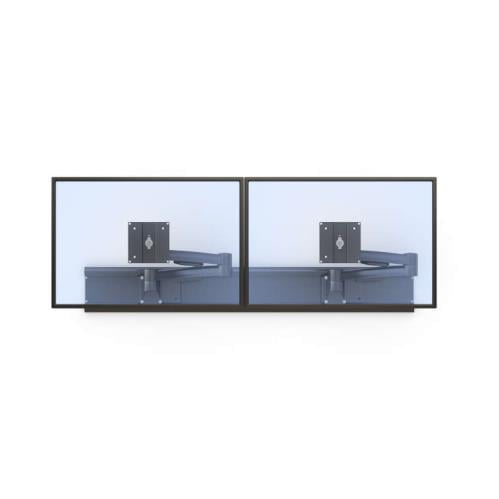 772501 wall mounted dual monitor bracket with articulating arms