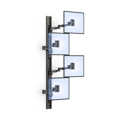 772504 vertical wall mounted 4 monitor arm stand