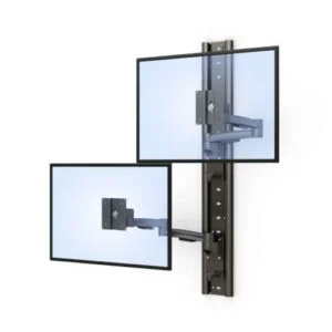 772506 wall mounted vertical dual monitor adjustable arm