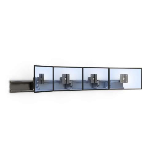 772507 wall mounted horizontal four monitor with arm