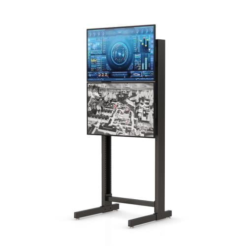 772511 vertical double monitor floor stand