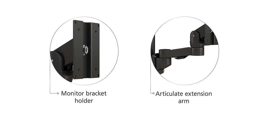 Clamp Mounted Monitor Arm Stand More Features