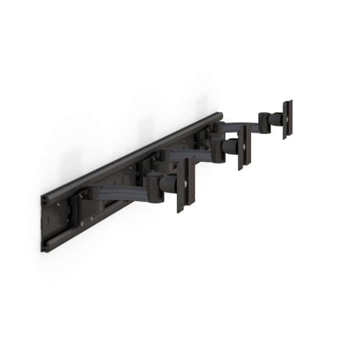 772524 horizontal wall mounted triple monitor mount with single arm