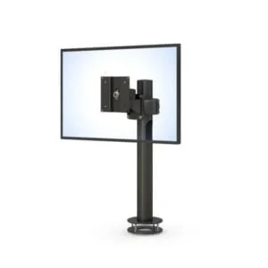 772534 pole clamp with swappable monitor arm with blue screen
