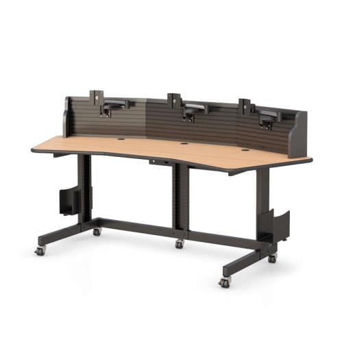 772578 wide computer workstation with slat wall