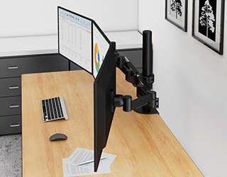 772673 ergonomically designed adjustable monitor stand clamp
