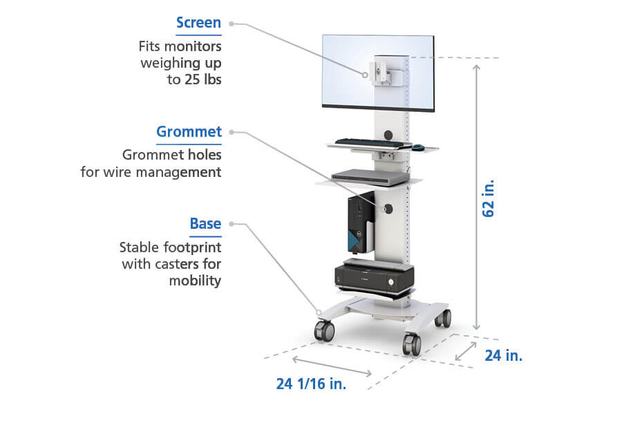 Compact Computer Workstation with Features