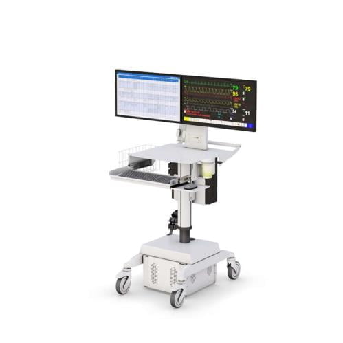772731 adjustable height medical computer cart