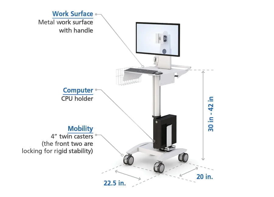 Point of Care Medical Computer Cart Spec 01