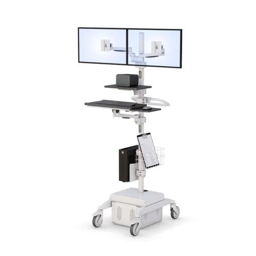 772774 mobile ergonomic healthcare computer stand on wheels