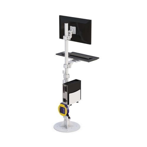 772776 floor mounted hospital computer stand