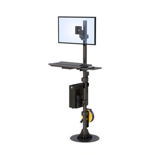 772776 floor mounted sit stand healthcare computer stand