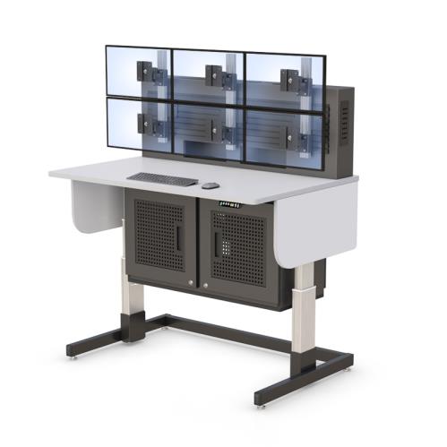 772793 gl sit stand engineering surveillance control room console desk