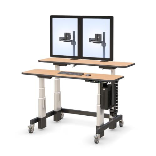 772806 radiology reading room workstation with monitor mounts for home use