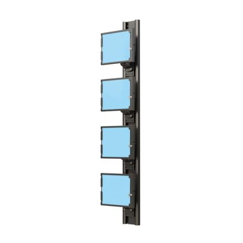 772881 vertical four monitor display arm wall mount