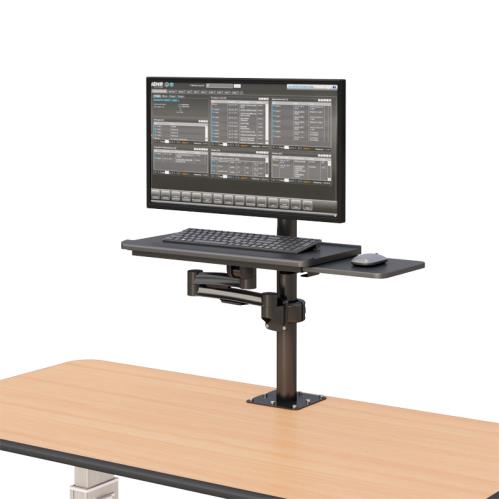 772907 computer monitor with keyboard arm stand desk