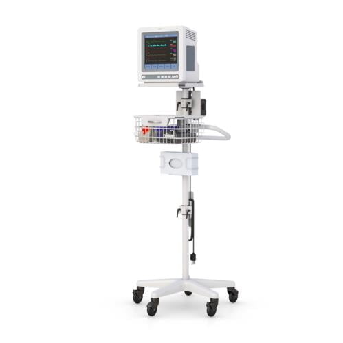 772912 mobile tablet cart with locking wire basket