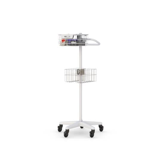 772912 mobile tablet cart with safety locking wire basket option 3a