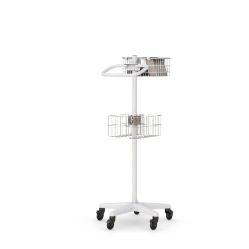 772912 mobile tablet cart with safety locking wire basket option 3b