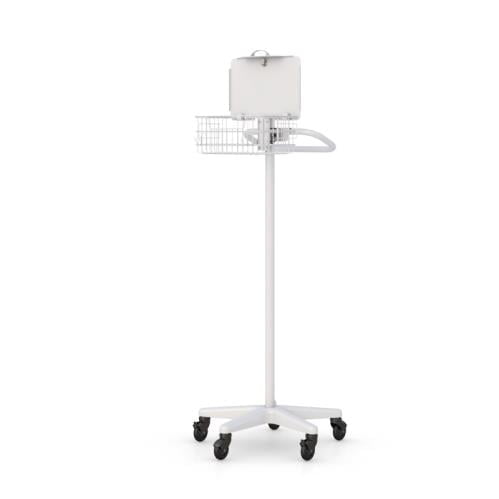 772912 mobile tablet cart with safety locking wire basket option 4b
