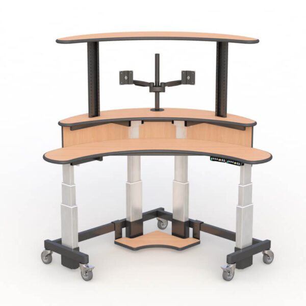 Adjustable Computer Desk Dual Tier