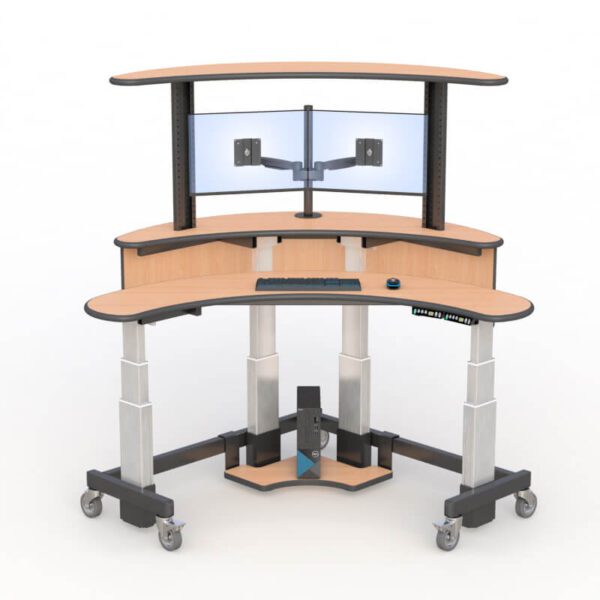 Adjustable Computer Desk Dual Tier